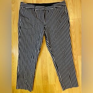 Black & White Striped Dress Pants
